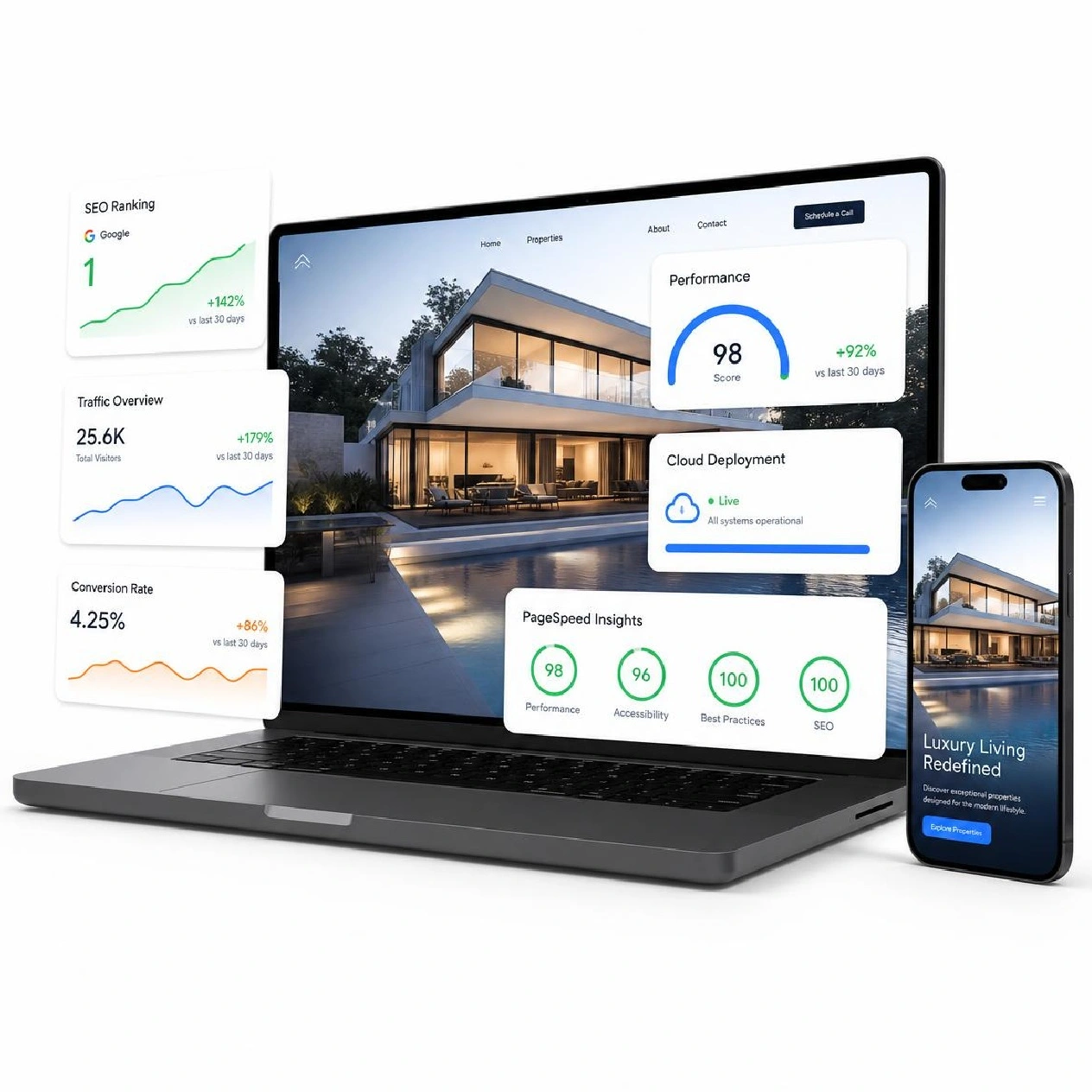 High-performance web development results