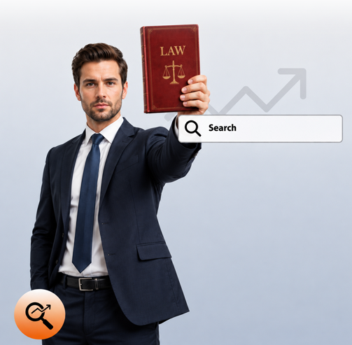 Lawyer holding legal book