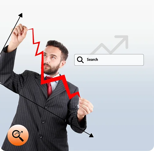 Financial analysis by man with graph