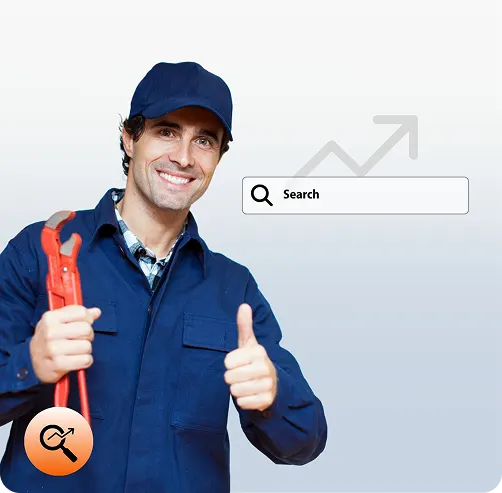 Plumber with wrench